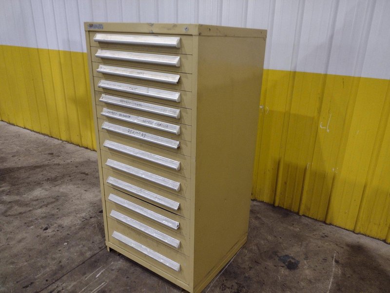 13 DRAWER STANLEY VIDMAR PARTS CABINET 30" X 27.5"X 60" : YOBRO 25551