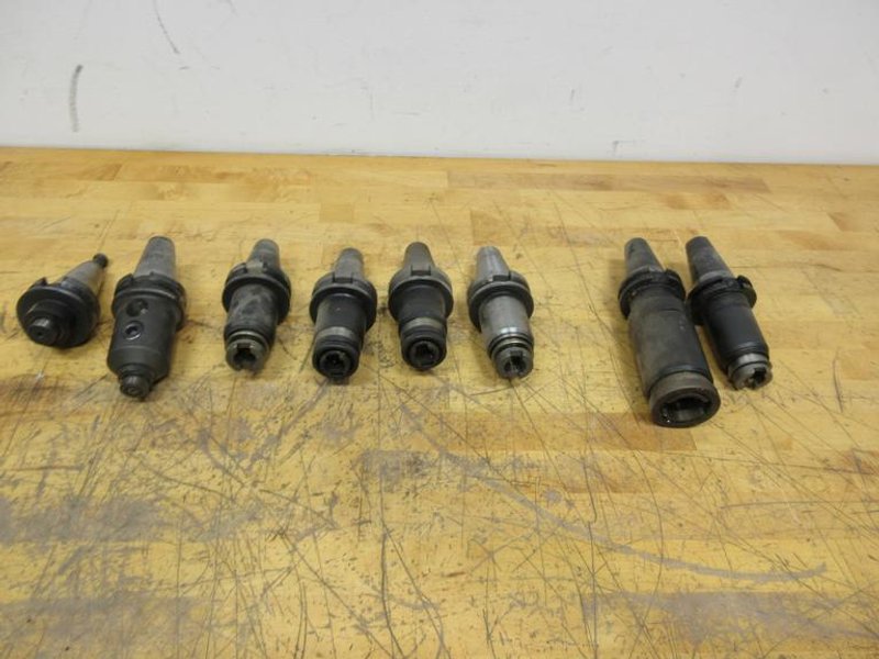 CAT40 &amp; BT40 Tool Holders, (2) CAT40 Tap Collet Holders, (4) BT40 Tap Collet Holders, (2) BT40 Thread On Shell Mill Holders- Auction Item