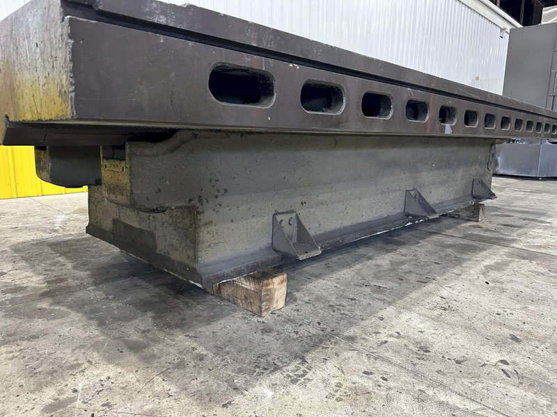 6&#039; X 14&#039;6&quot; HEAVY DUTY T-SLOTTED LAYOUT TABLE ON RAISED BASE: STOCK #21788