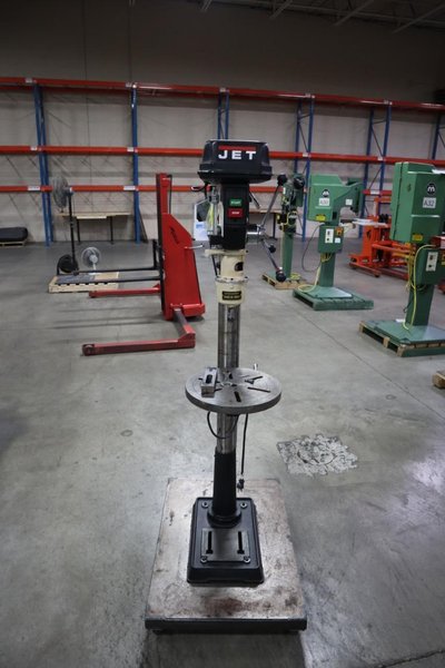 Jet 16" Drill Press, Floor Model, On Portable Base, w Procunier 2 Tap Head- Auction Item