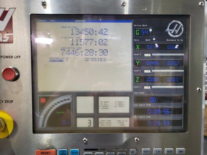 Haas VF-3YT 50 Taper CNC VMC, 2007 – 4-Axis, 30 ATC, 2-Speed Gearbox