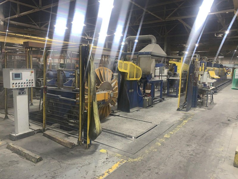 4 STAND FENN / WATERBURY FARRELL FLAT WIRE ROLLING MILL LINE: STOCK #13899