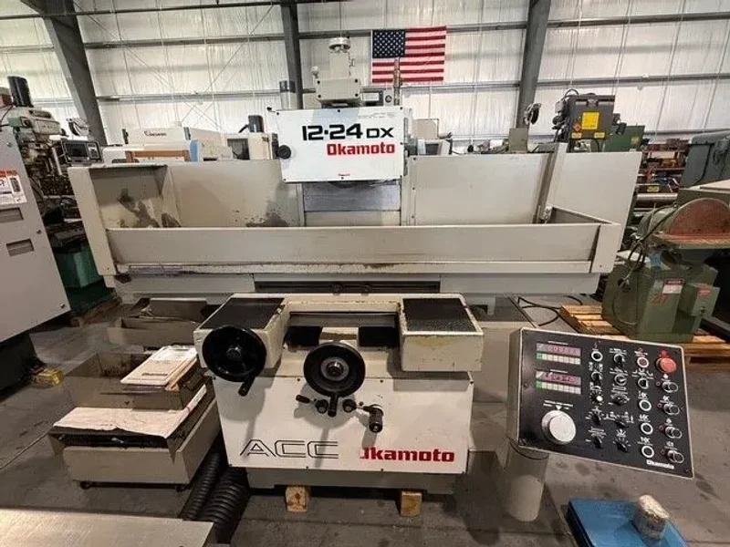 OKAMOTO #ACC-1224 DX  12” x 24” Hydraulic Surface Grinder # 7562