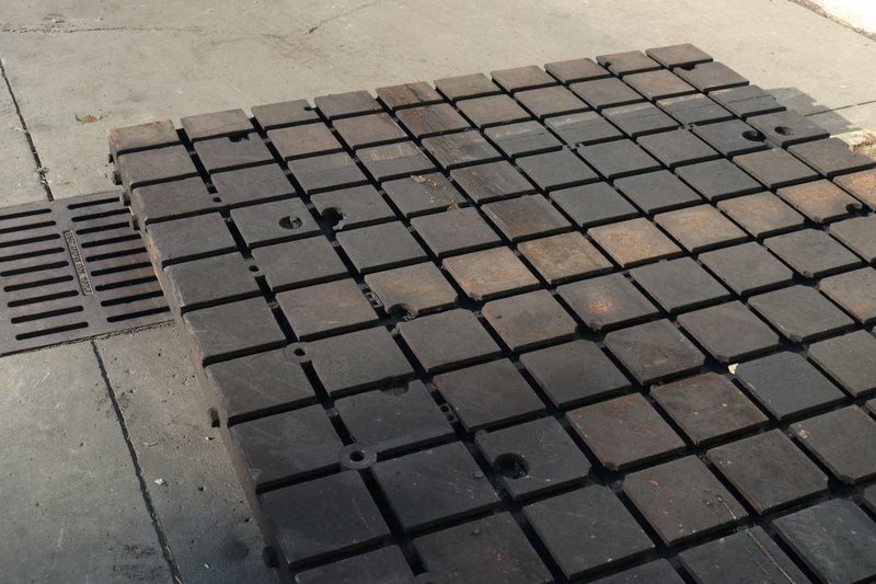 144&#039; X 73&#039; X 4&#039; SOILD STEEL T SLOTTED FLOOR PLATE: STOCK #73340