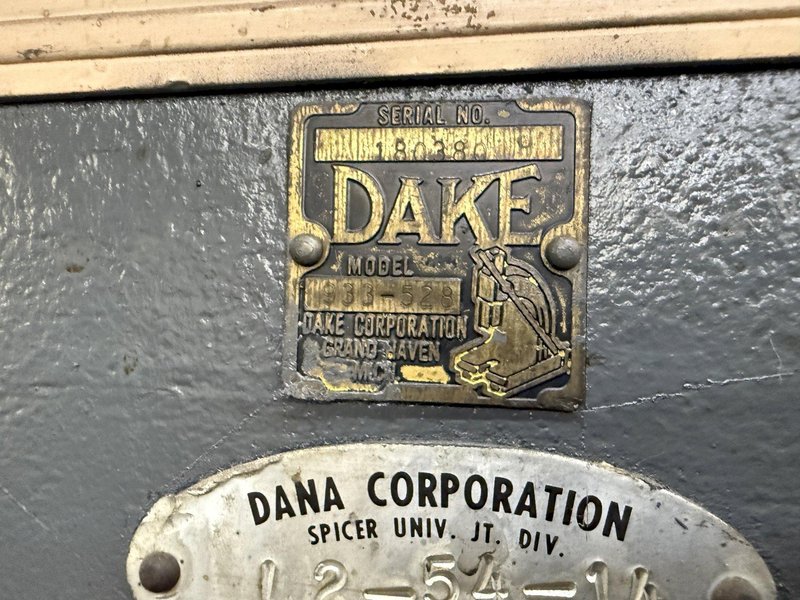 150 TON DAKE HYDRAULIC H-FRAME WHEEL PRESSING PRESS: YOBRO #25286
