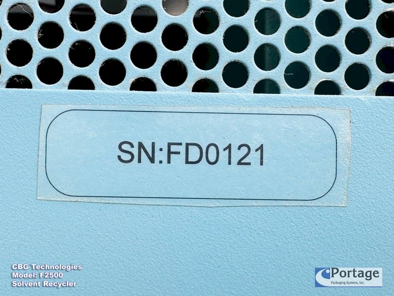CBG Technologies Model: F2500  ||  Solvent Recycler