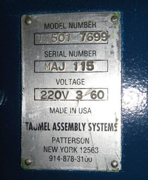 .55&quot; TAUMEL ORBITAL HEAD FORMING MACHINE