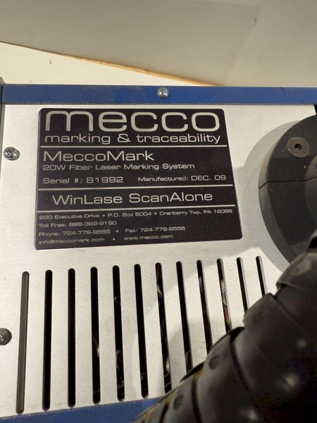 MECCOMARK 20W FIBER LASER MARKING SYSTEM MISSING CIRCUIT BOARD USED