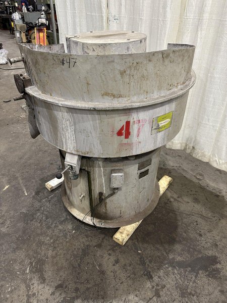 4 CUBIC FT SWECO MODEL FPD4LP, VIBRATORY PARTS FINISHER: STOCK #77372