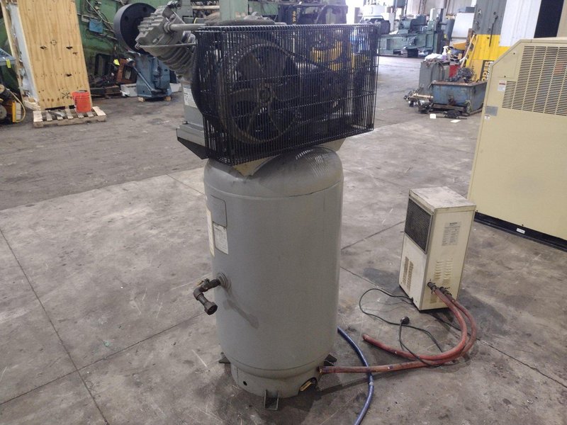 5 HP INGERSOLL RAND MODEL #PKG 2475NS 5S2 4M 175 PSIG VERTICAL TANK RECIPROCATING AIR COMPRESSOR &amp; HANKIINSON AIR DRYER: YOBRO 26151