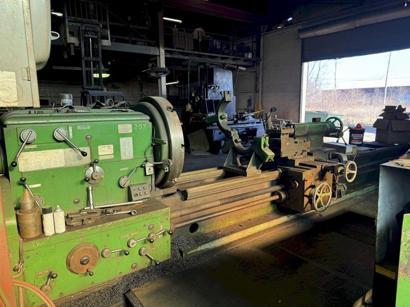 42" X 192" STANKO 1H65-5 HOLLOW SPINDLE ENGINE LATHE. STOCK # 1222424