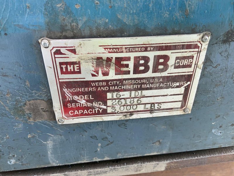 6000 LBS WEBB MODEL #T6- PWR 16 TANK TURNING ROLLS: STOCK #81376