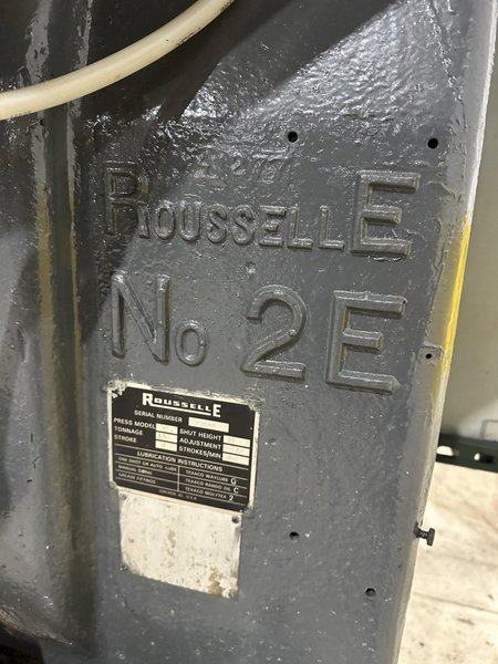 15 TON ROUSSELLE MODEL #2E C-FRAME PRESS, 3" STROKE: STOCK #20185
