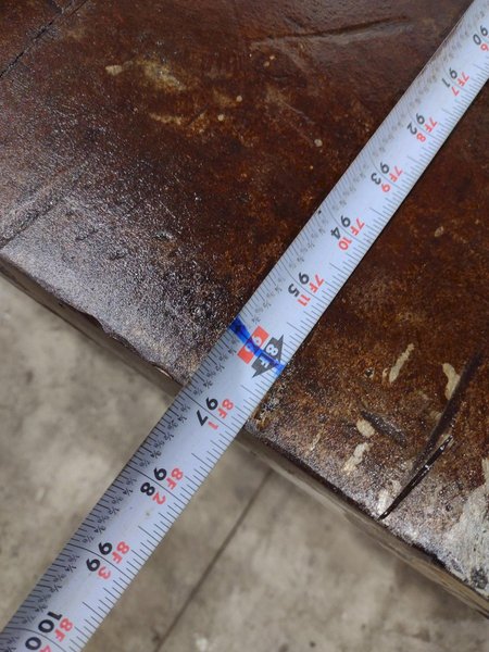 97&quot; X 241&quot; STEEL LAYOUT TABLE WITH 3&quot; PLATE TOP: STOCK 11833