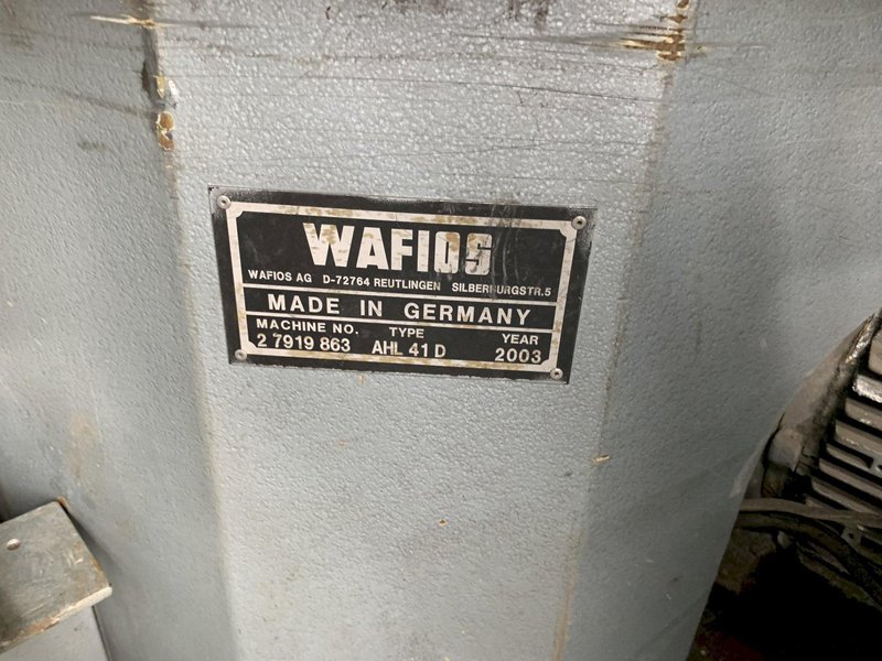 Wafios Model AHL 41D Wire Payoff