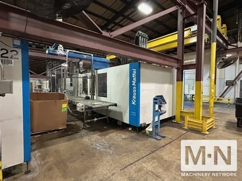 1600 TON 242 OZ KRAUSS MAFFEI MODEL KM1300-17200 MX INJECTION MOLDING MACHINE MFG 2018