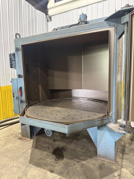 72” PANGBORN MODEL #6LK-7 ROTARY TABLE SHOT BLAST MACHINE, ONLY 962 HOURS: YOBRO #25200