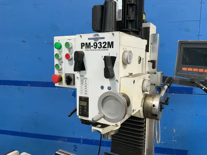 PRECISION MATTHEWS 10” X 28" VERTICAL MILL  -  PM-932M