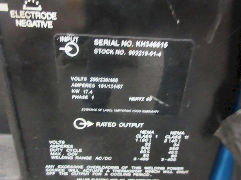 Miller Syncrowave 351 Welder with Coolmate 3 Chiller- Auction Item