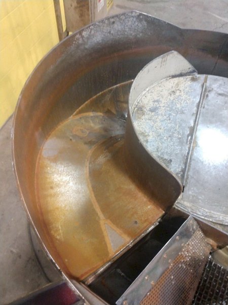 5 CUBIC FOOT ROTO-FINISH MODEL #ER-405D-00-A30 &quot;SPIRATRON&quot; VIBRATORY BOWL FINISHER: STOCK #13508