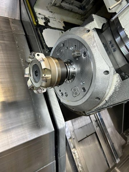 Okuma Macturn 350-W Multi-Axis CNC Lathe, 2004 – Chip Conveyor