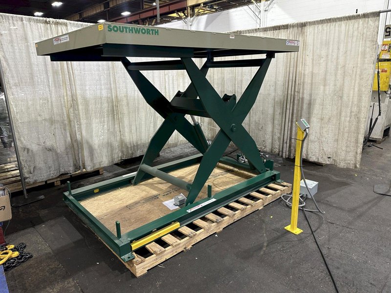 10,000 LB SOUTHWORTH MODEL #DL10-60 HYDRAULIC LIFT TABLE: STOCK #77837