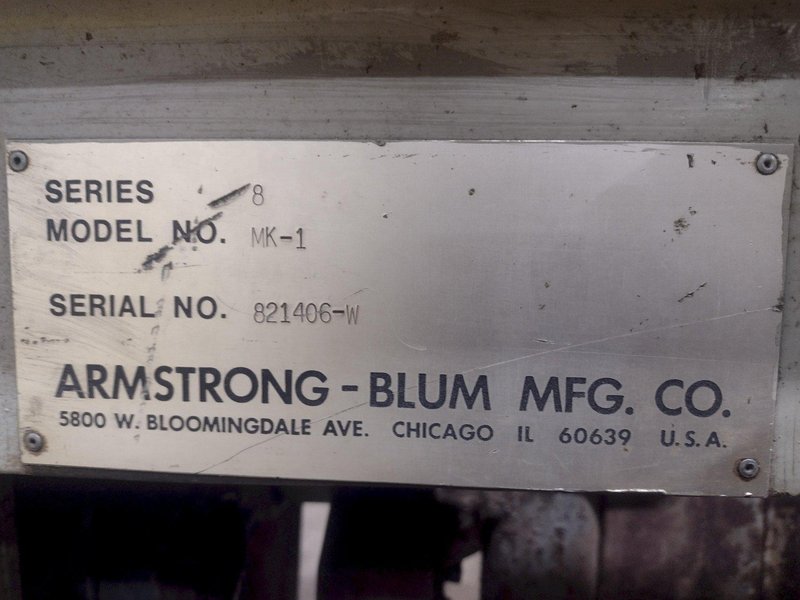 18" X 20" ARMSTRONG MARVEL SERIES 8 MARK 1 VERTICAL BAND SAW: STOCK #11225