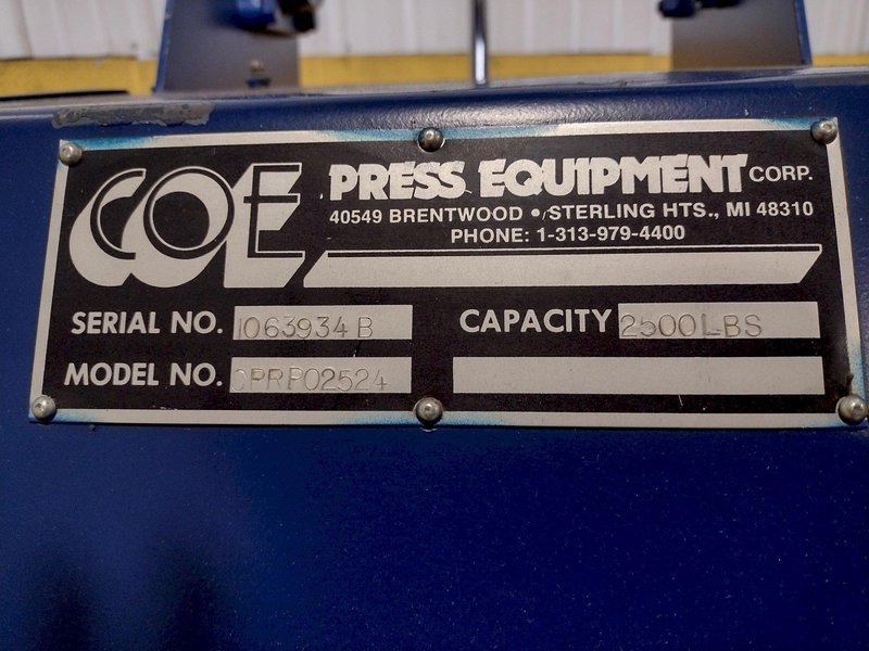 2500 LBS X 24&quot; COE MODEL #CPRP02524 MOTORIZED COIL REEL UNCOILER STOCK #3079