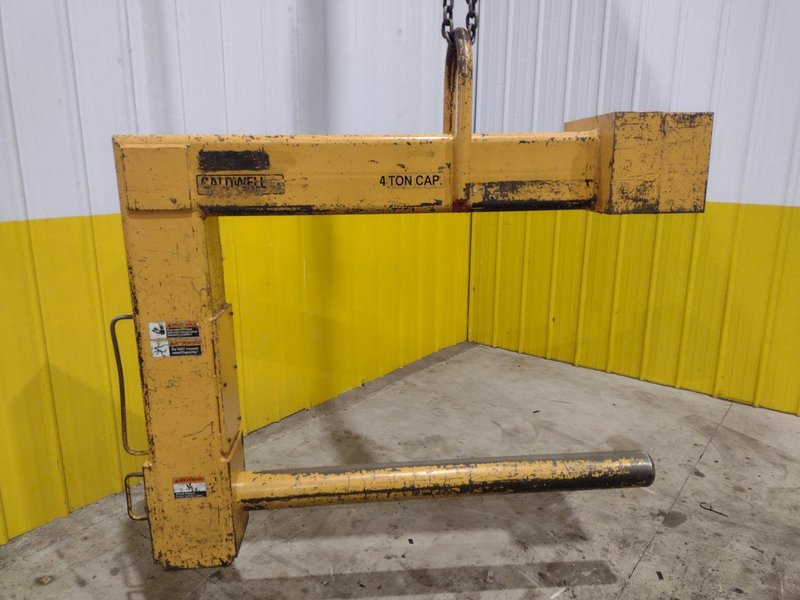 4 TON CALDWELL MODEL#81P-4-50 C HOOK PAPER COIL LIFTER: STOCK #22716