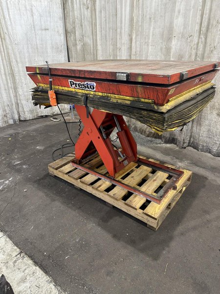 5400 LBS PRESTO HYDRAULIC SCISSORS LIFT TABLE: STOCK #77108