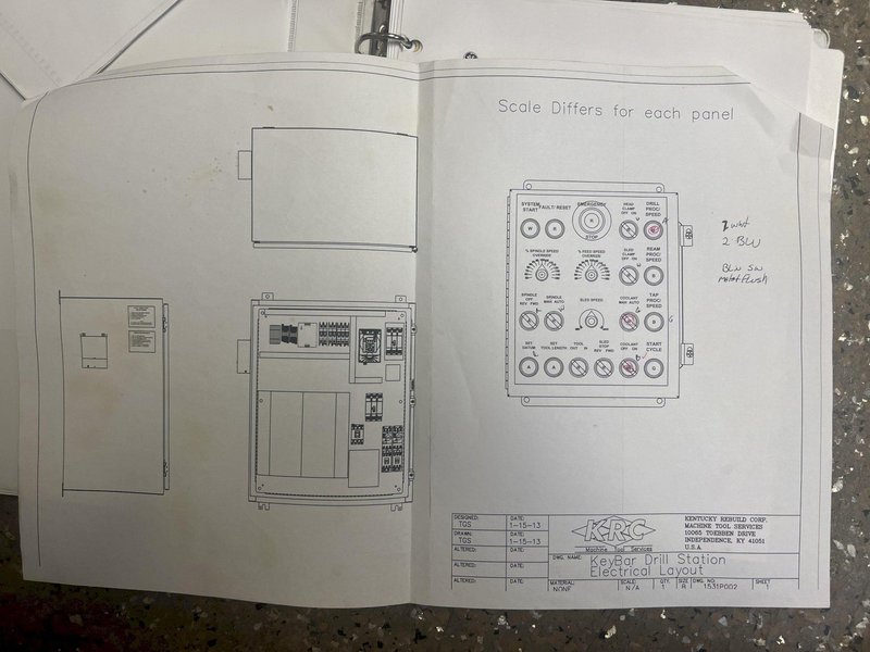 25 HP SERVO DRIVEN KRC PORTABLE CNC DRILL, TAP &amp; REAMING MACHINE WITH FANUC CONTROLS: STOCK #17445
