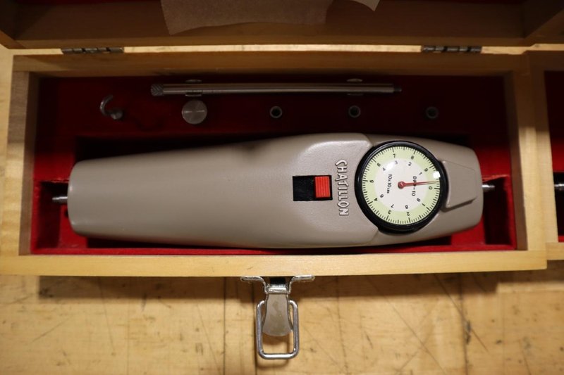 Chatillon Force Gages: DPP-10 and DPP-25 10Lb and 25Lb Capacities, Dial Type, In wood cases- Auction Item