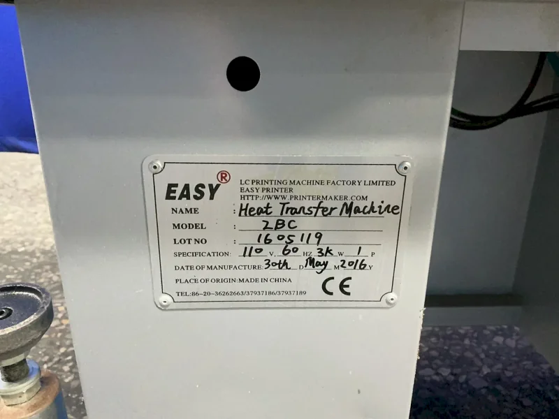 LC PRINTING MACHINE FACTORY LIMITED HEAT TRANSFER MACHINE  -  2BC