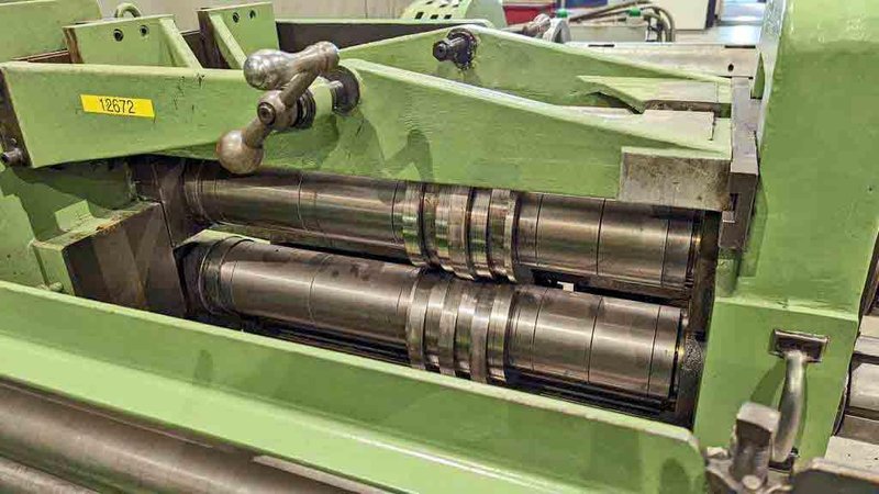 24" x 4.12" x 6,000# Ruesch Slitting Line STOCK# 4244