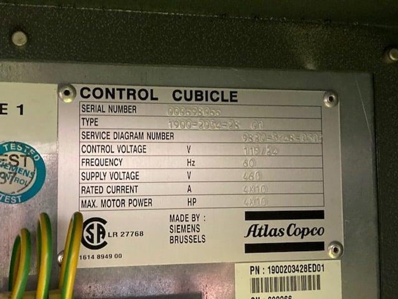 2005 20 HP ATLAS COPCO ROTARY SCREW AIR COMPRESSOR : YOBRO #25157