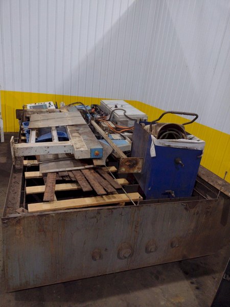 5&#039; x 13&#039; JET EDGE (2013) MODEL #5X13-MR GANTRY RAIL WATERJET CUTTING TABLE, WITH IP-60-50 INTENSIFIER PUMP: STOCK #19309