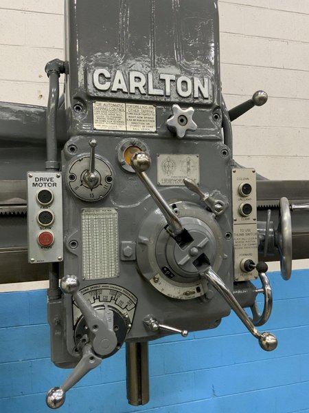 4' X 9' CARLTON RADIAL ARM DRILL: STOCK #80799