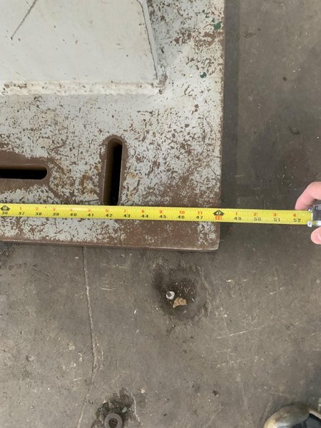 32&quot; WIDE X 96&quot; TALL X 48&quot; DEEP DRILLED AND TAPPED ANGLE PLATE. STOCK # 0365124