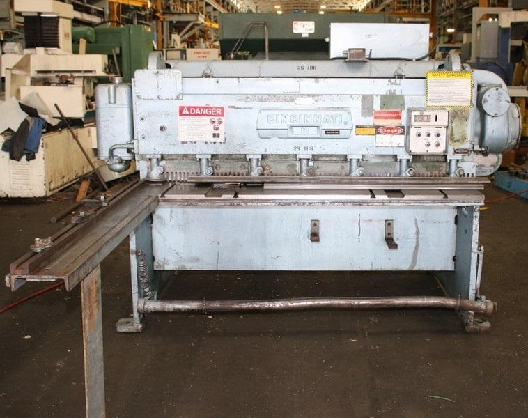 10 Ga x 6 ft Cincinnati Mechanical Power Shear Model 1006-R