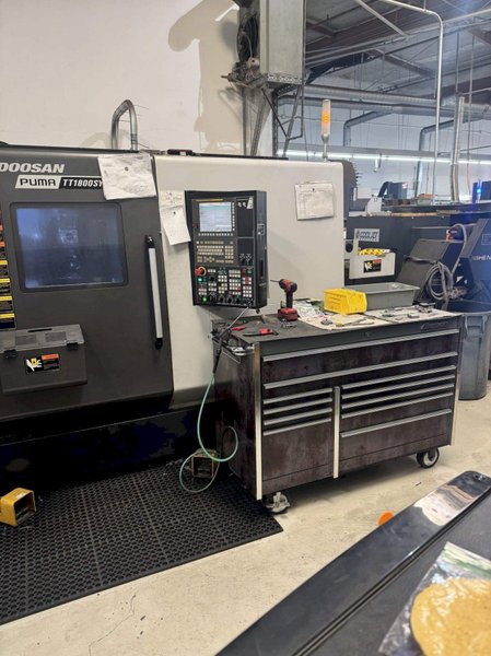Doosan Puma TT1800SY Multi Axis CNC Lathe, 2016 – Bar Feeder, Sub Spindle, Twin Turret, Live Tooling