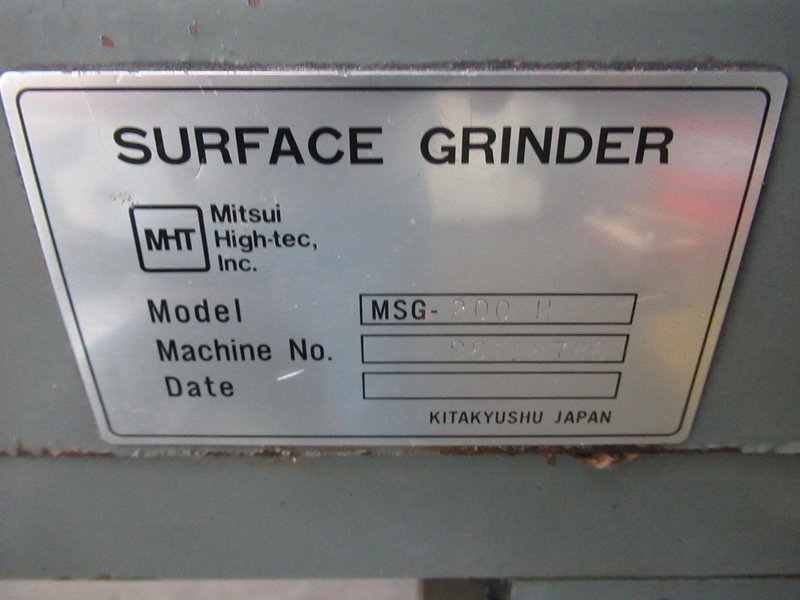 Mitsui High-Tech MSG-200MH 6&quot; x 12&quot; Surface Grinder With Electromagnetic Chuck, Acu-Rite DRO