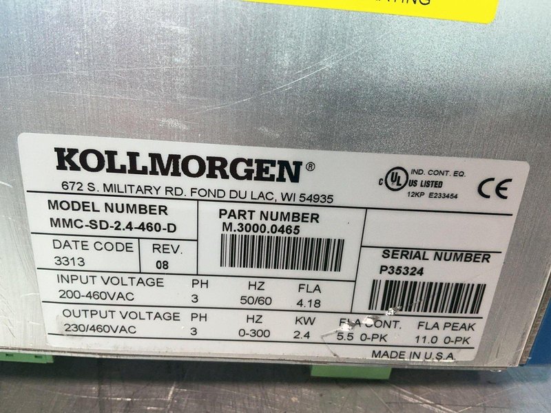 KOLLMORGEN SERVO DRIVE   -  MMC-SD-2.4-460-D