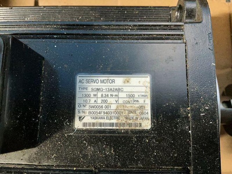 Yaskawa Electric 1500 Rpm Ac Servo Motor  -  Sgmg-13a2abc