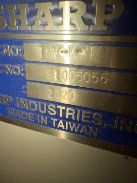 USED SHARP 10" X 54" HEAVY-DUTY KNEE MILL MODEL TMV-K-N WITH 3-AXIS READOUT