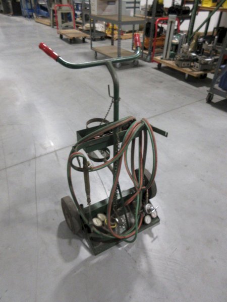 Oxy Acetylene Torch Cart with Torch, Tubing Regulators and Assorted Accessories- Auction Item