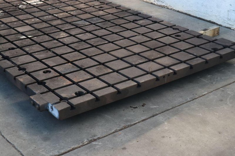 144&quot; X 72&quot; X 3&quot; SOLID STEEL T SLOTTED PLATE: STOCK #73343