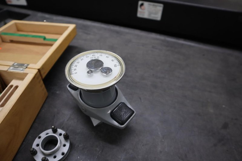 Newage Portable Hardness Tester with Standards in Wood Case- Auction Item