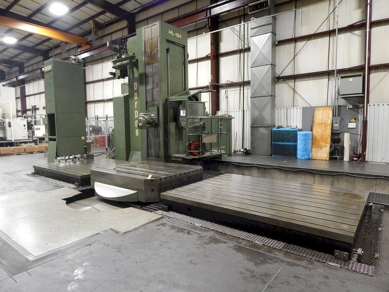 Parpas ML-120 CNC Floor Type Boring Mill, 2007 – 7 Axis, 5″ Spindle, Universal Head, 90 Degree Head, Under Power