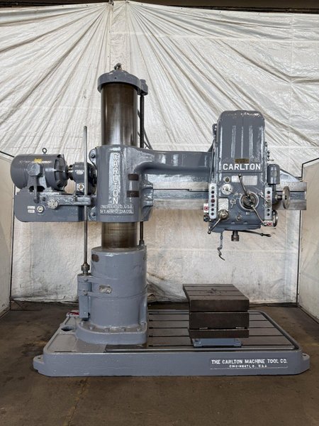 5' X 17" CARLTON 3A RADIAL ARM DRILL. STOCK # 0328226