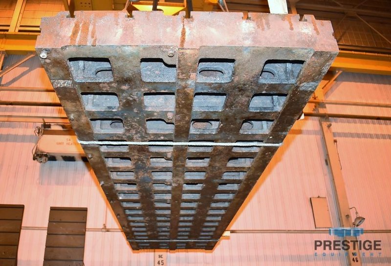 Floor Plate, T-Slotted 60&quot; x 218.75&quot; x 10&quot; Cast Iron